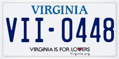 VA license plate VII0448