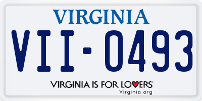 VA license plate VII0493