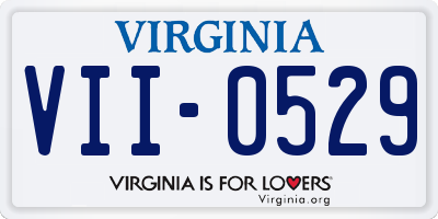 VA license plate VII0529