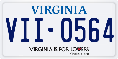 VA license plate VII0564