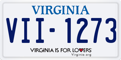 VA license plate VII1273