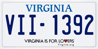 VA license plate VII1392
