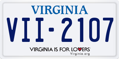 VA license plate VII2107