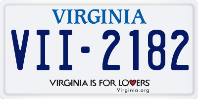 VA license plate VII2182