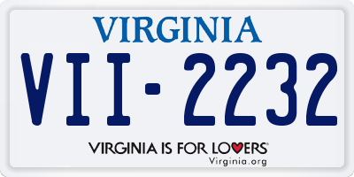 VA license plate VII2232