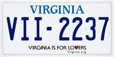 VA license plate VII2237
