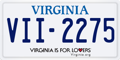 VA license plate VII2275
