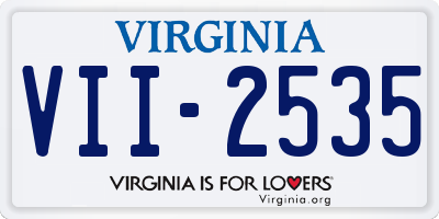 VA license plate VII2535