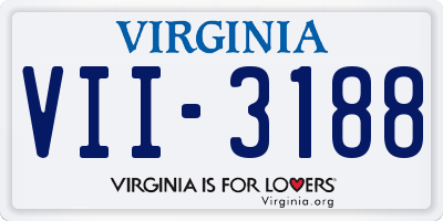 VA license plate VII3188