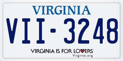 VA license plate VII3248