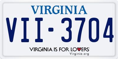 VA license plate VII3704