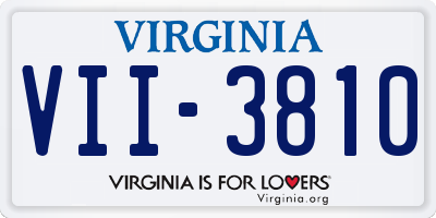 VA license plate VII3810