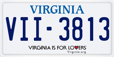 VA license plate VII3813