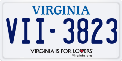 VA license plate VII3823