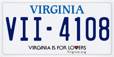 VA license plate VII4108