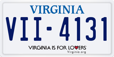 VA license plate VII4131