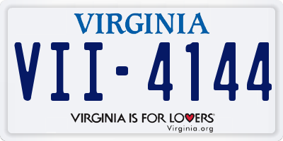 VA license plate VII4144