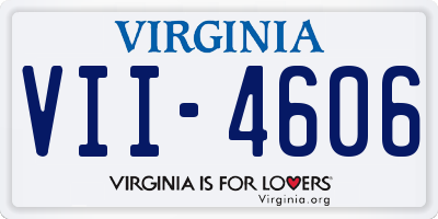 VA license plate VII4606