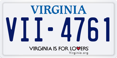 VA license plate VII4761