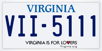 VA license plate VII5111