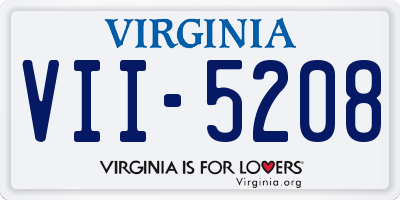 VA license plate VII5208