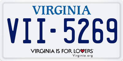 VA license plate VII5269