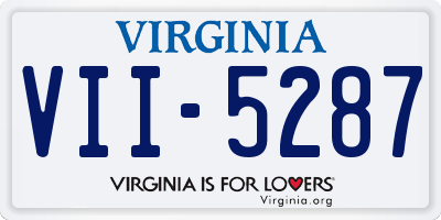 VA license plate VII5287