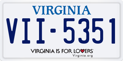VA license plate VII5351