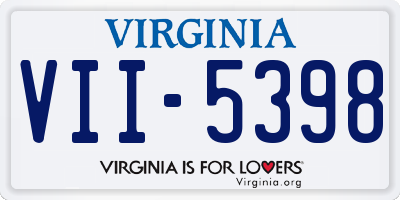 VA license plate VII5398