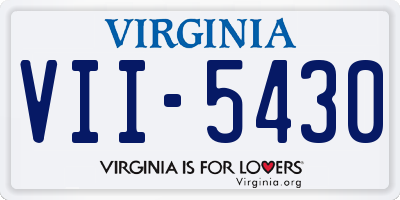 VA license plate VII5430