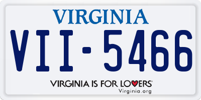 VA license plate VII5466