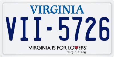 VA license plate VII5726