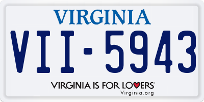 VA license plate VII5943