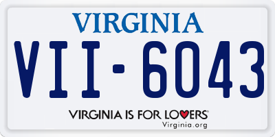 VA license plate VII6043
