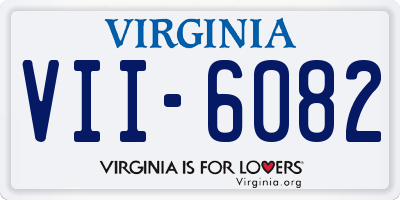 VA license plate VII6082