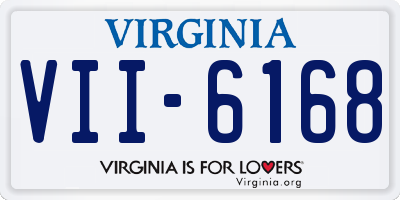 VA license plate VII6168