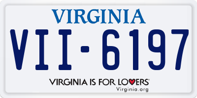 VA license plate VII6197