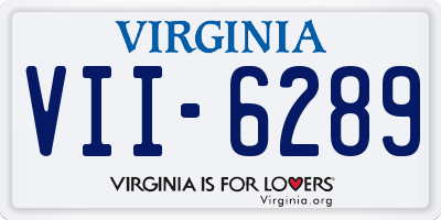 VA license plate VII6289