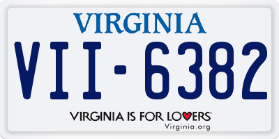 VA license plate VII6382
