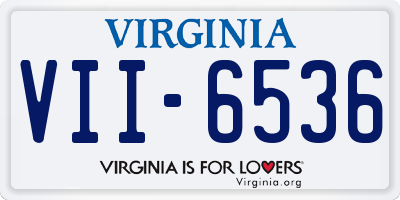 VA license plate VII6536
