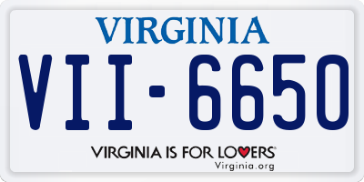 VA license plate VII6650