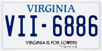 VA license plate VII6886