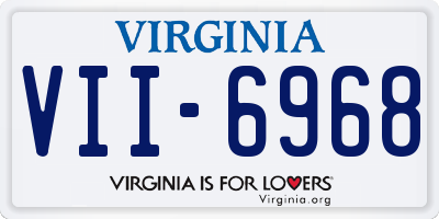 VA license plate VII6968