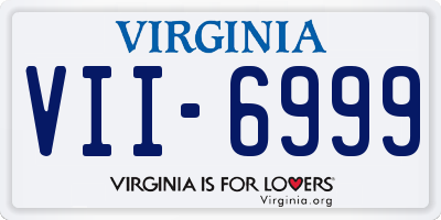 VA license plate VII6999