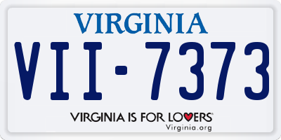 VA license plate VII7373