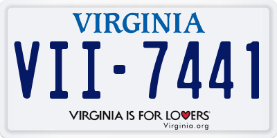 VA license plate VII7441
