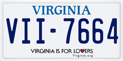 VA license plate VII7664