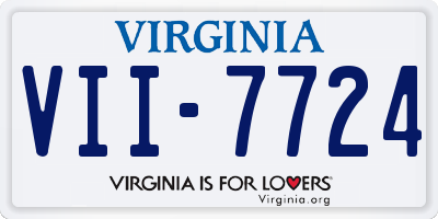 VA license plate VII7724
