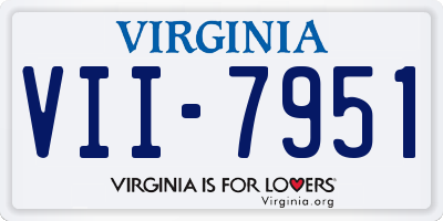 VA license plate VII7951