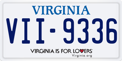 VA license plate VII9336